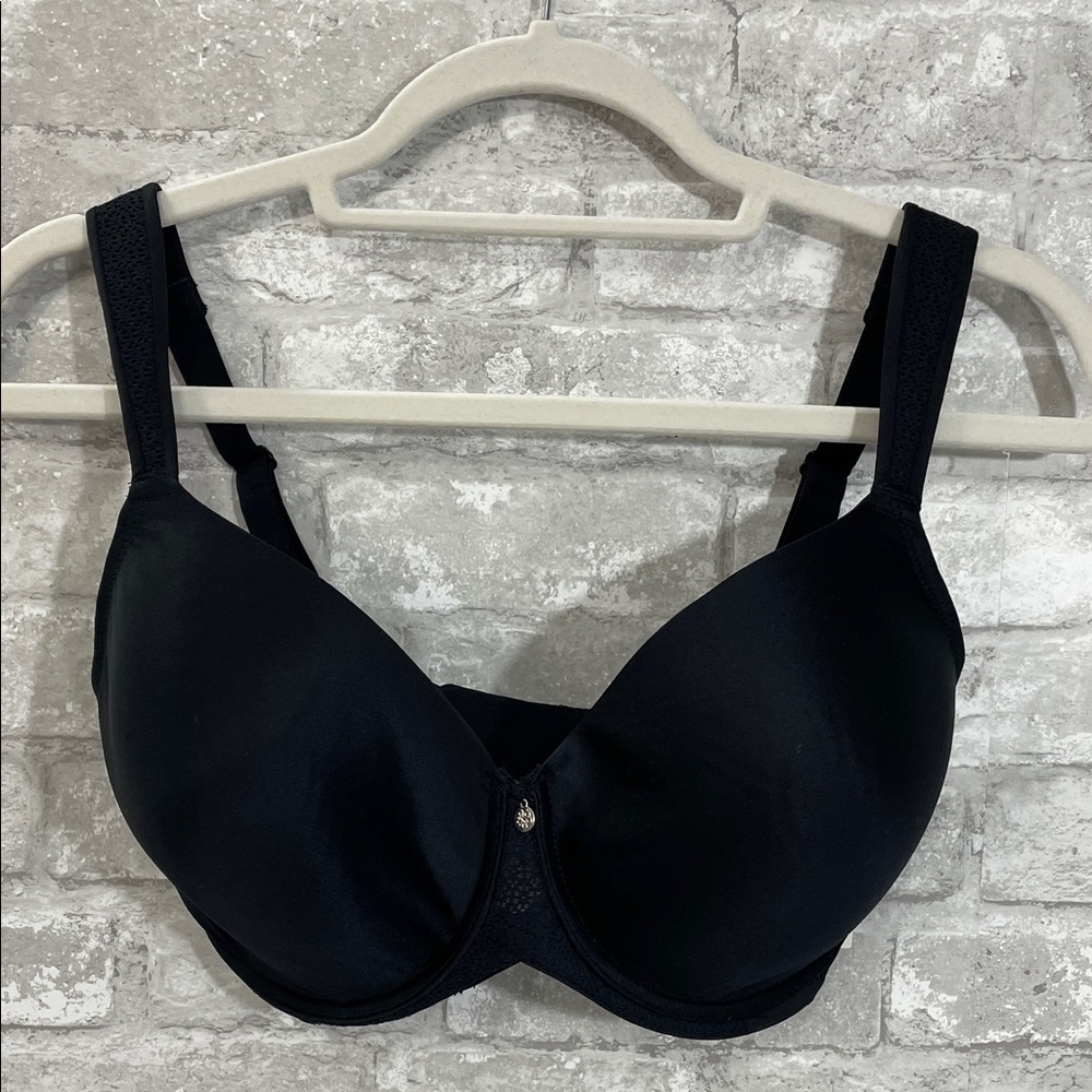 Peach Black Full Coverage Bra